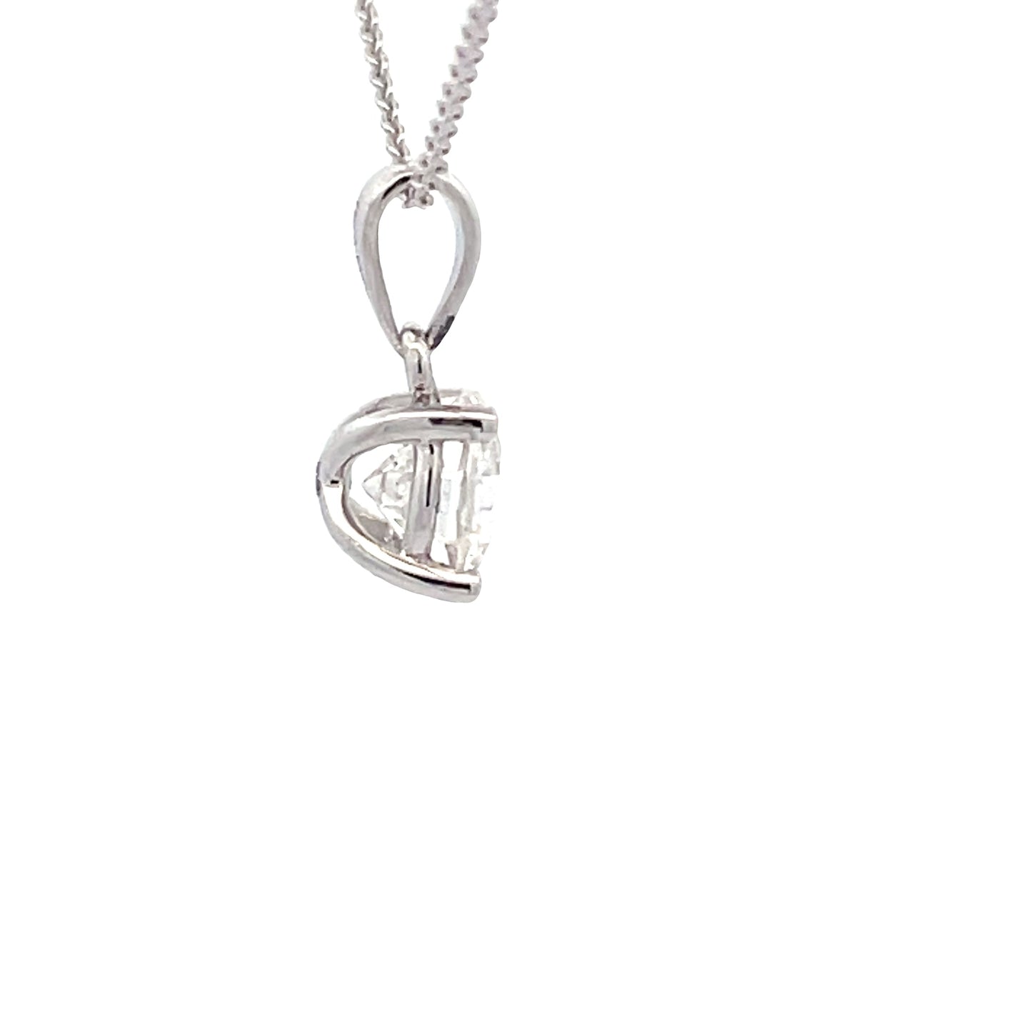 Round Brilliant cut Diamond Solitaire Pendant - 0.90cts