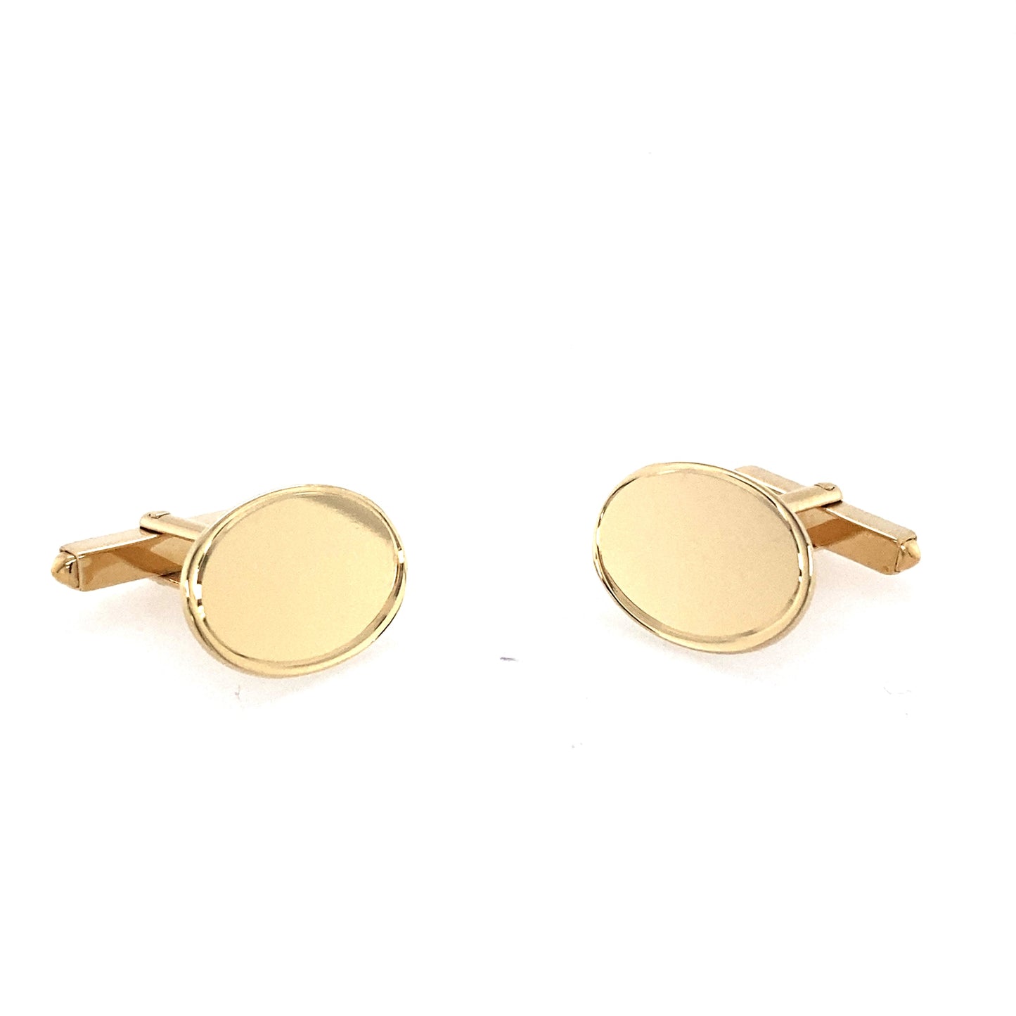 Yellow Gold Oval Shaped Cufflinks Gardiner Brothers