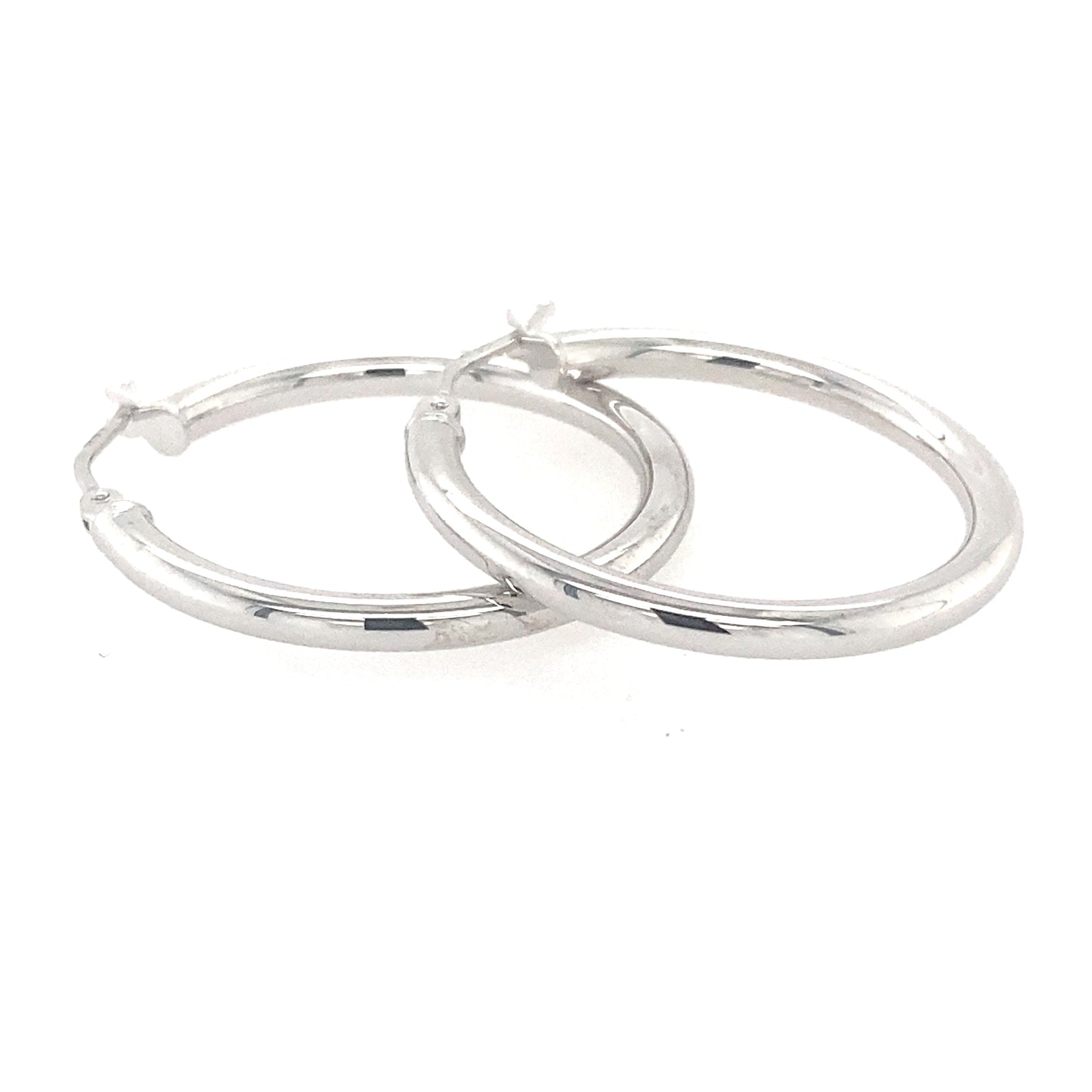 White Gold Hoop Earrings Gardiner Brothers