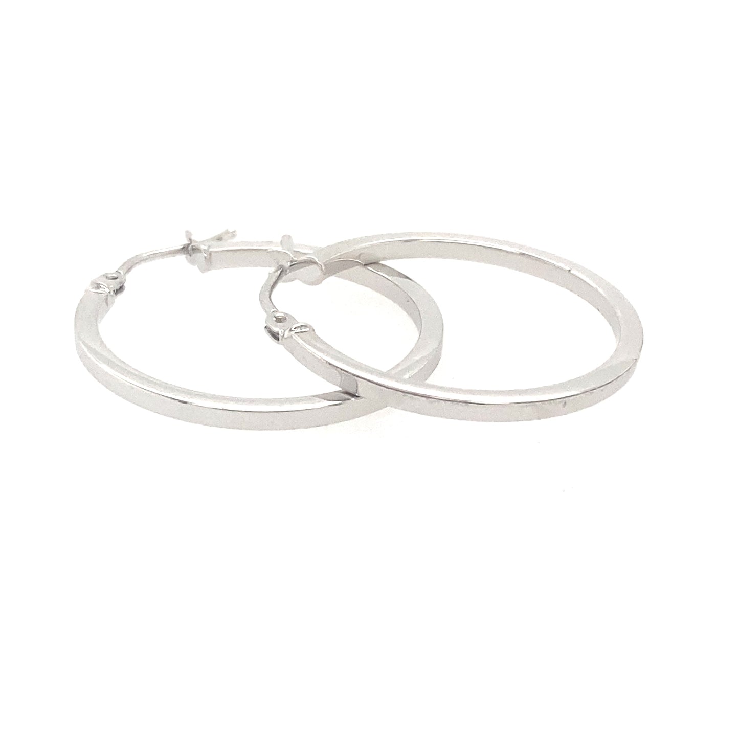 White Gold Hoop Earrings Gardiner Brothers