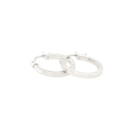 White Gold Hoop Earrings  Gardiner Brothers