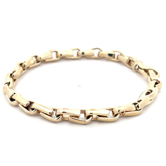 Yellow Gold Interlocking Link Bracelet  Gardiner Brothers