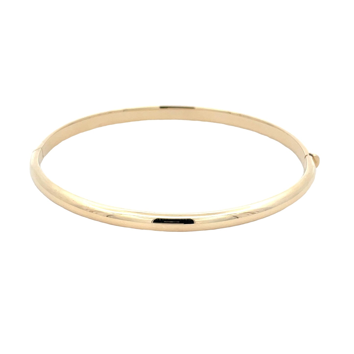Yellow Gold 4mm "D" Shape Bangle Gardiner Brothers