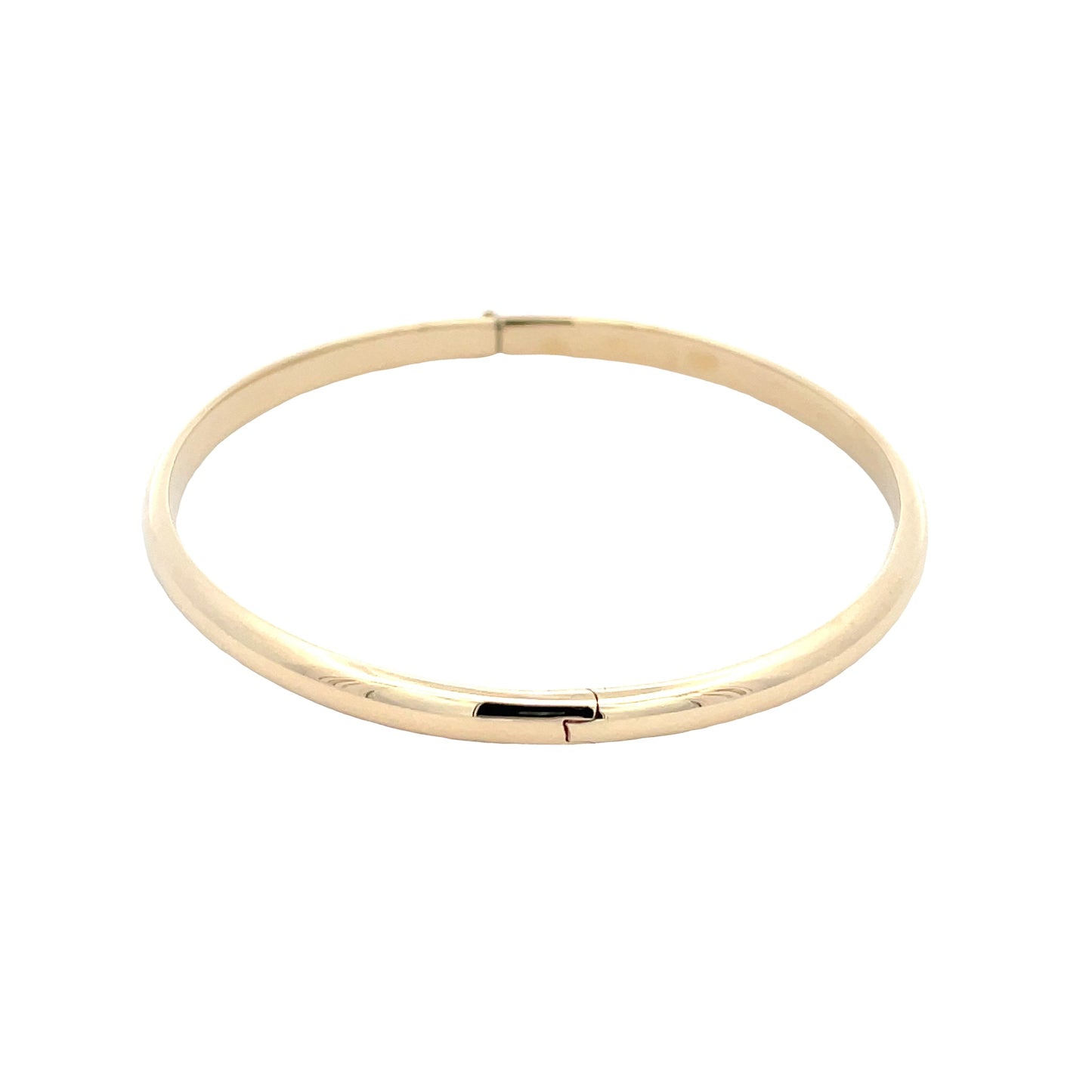 Yellow Gold 4mm "D" Shape Bangle Gardiner Brothers