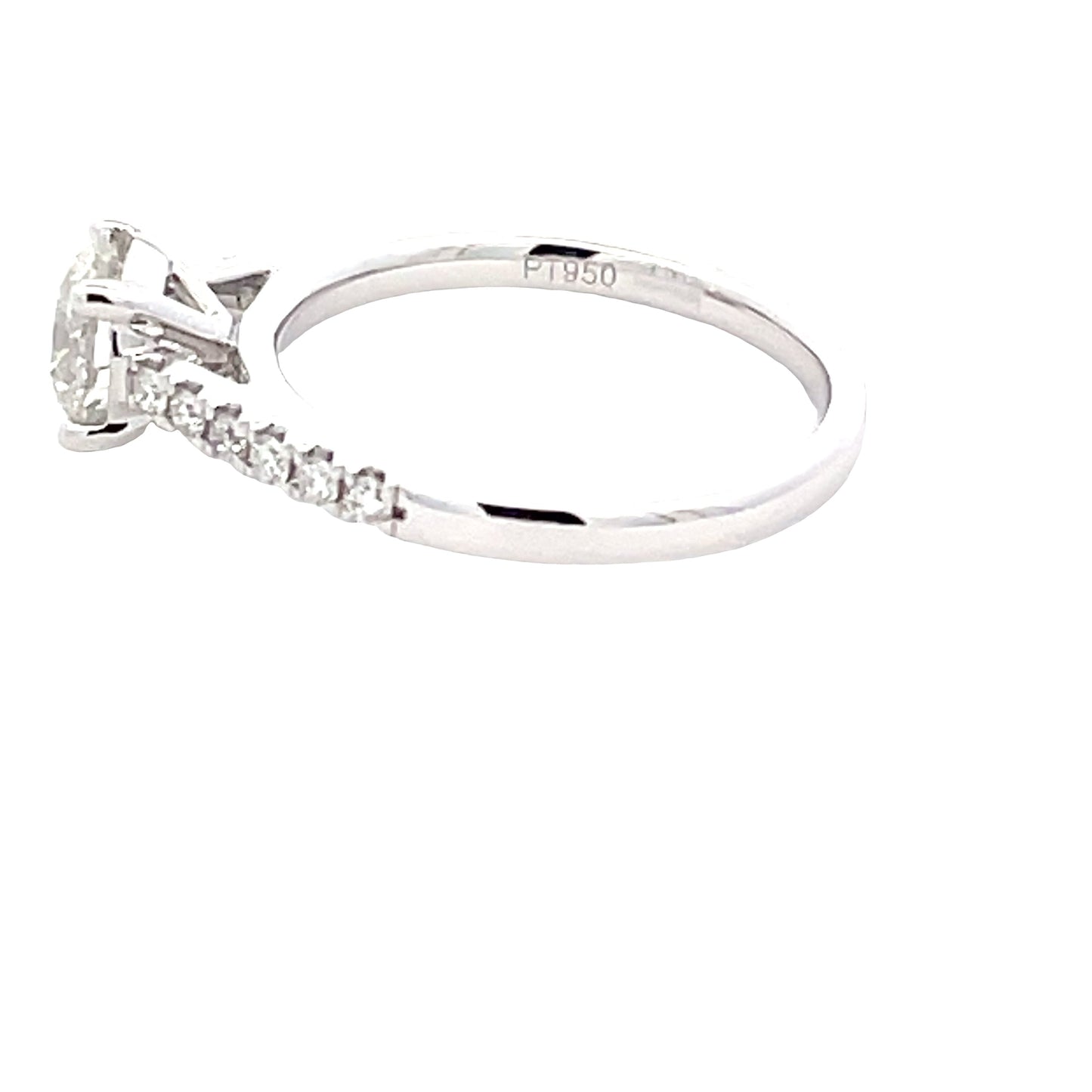 Round Brilliant Cut Diamond Solitaire with Diamond set Shoulders - 1.25cts Gardiner Brothers
