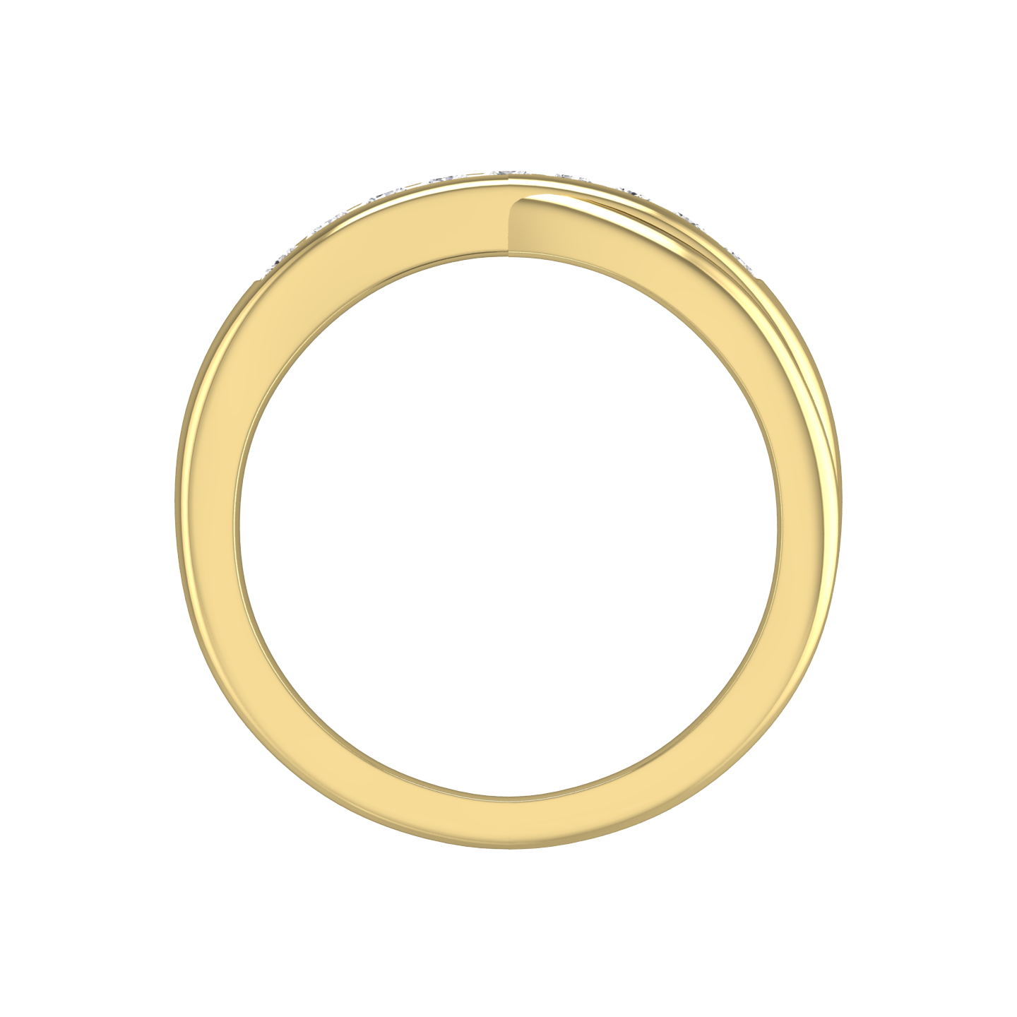 Princess Cut Diamond Cross-Over Wedding Band Gardiner Brothers