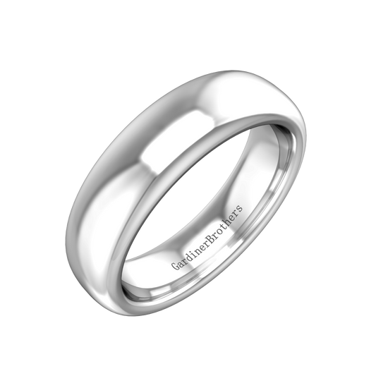 Plain Wedding Band in a Light Court Profile  Gardiner Brothers