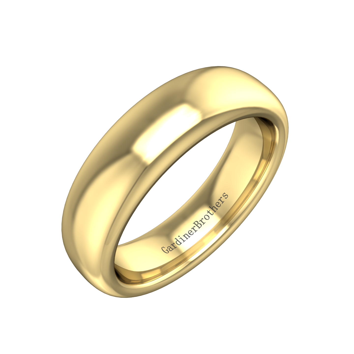 Plain Wedding Band in a Light Court Profile Gardiner Brothers
