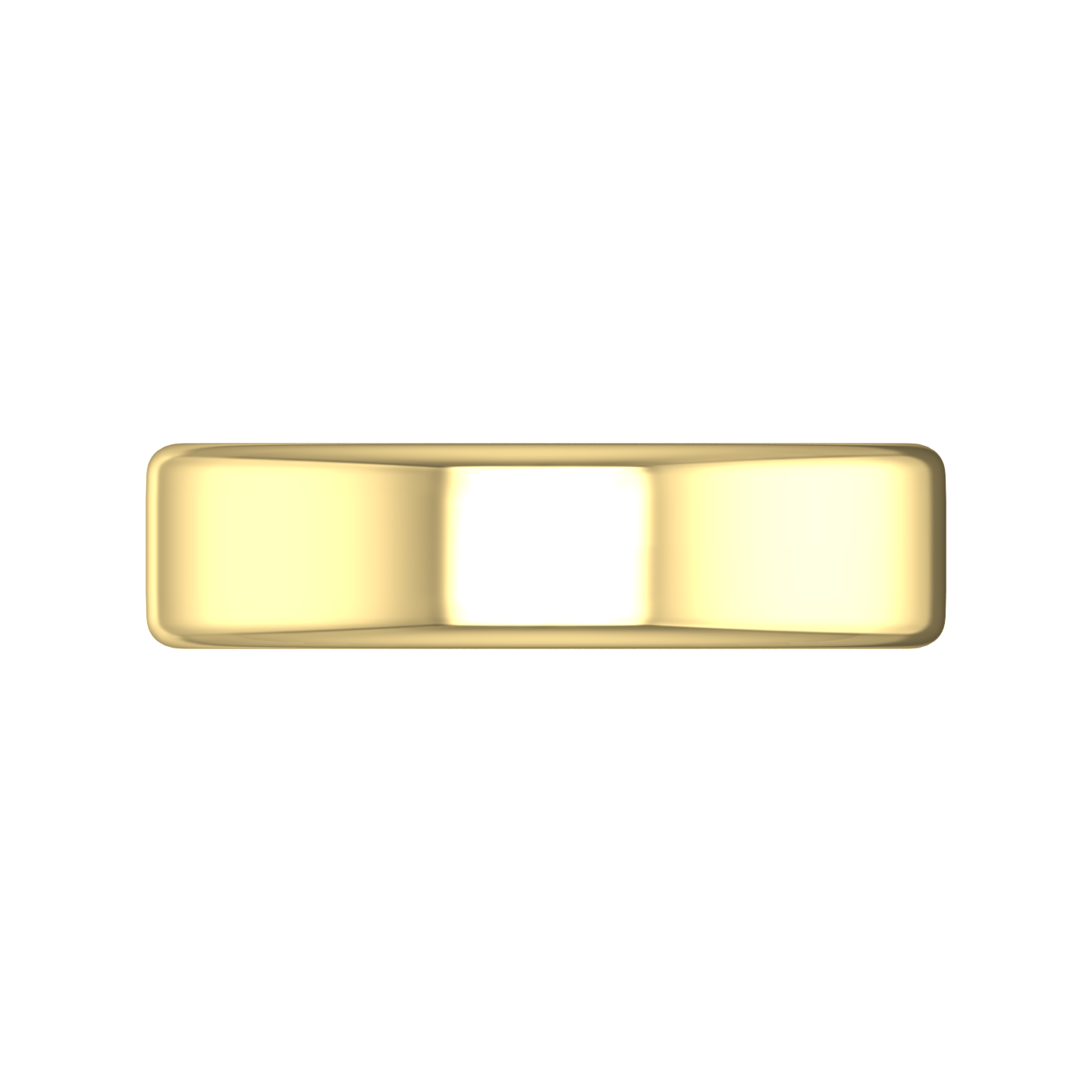 Plain Wedding Band With A Flat Outside and Rounded Edges  Gardiner Brothers