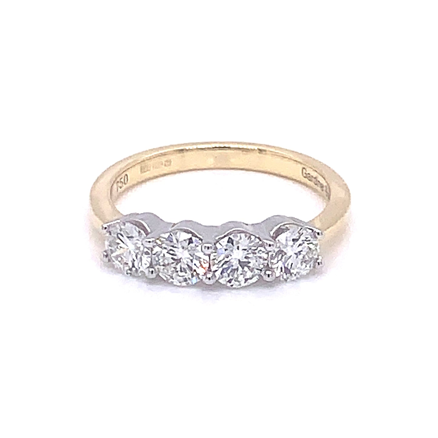Round Brilliant Cut 4 Stone Diamond Eternity Ring - 1.00cts gardiner-brothers