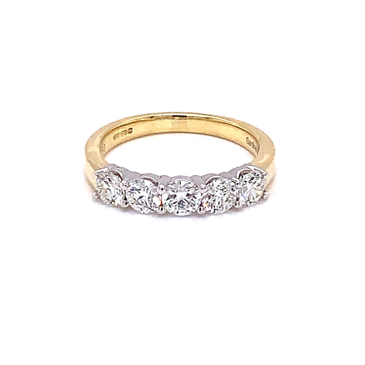 Round Brilliant Cut 5 Stone Eternity Ring - 1.00cts gardiner-brothers