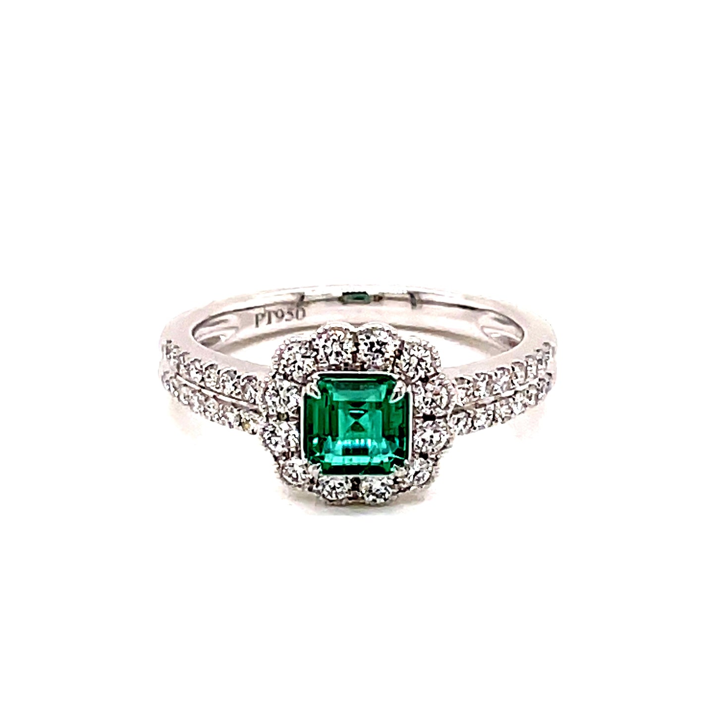 Emerald and Diamond Vintage Style Ring Gardiner Brothers