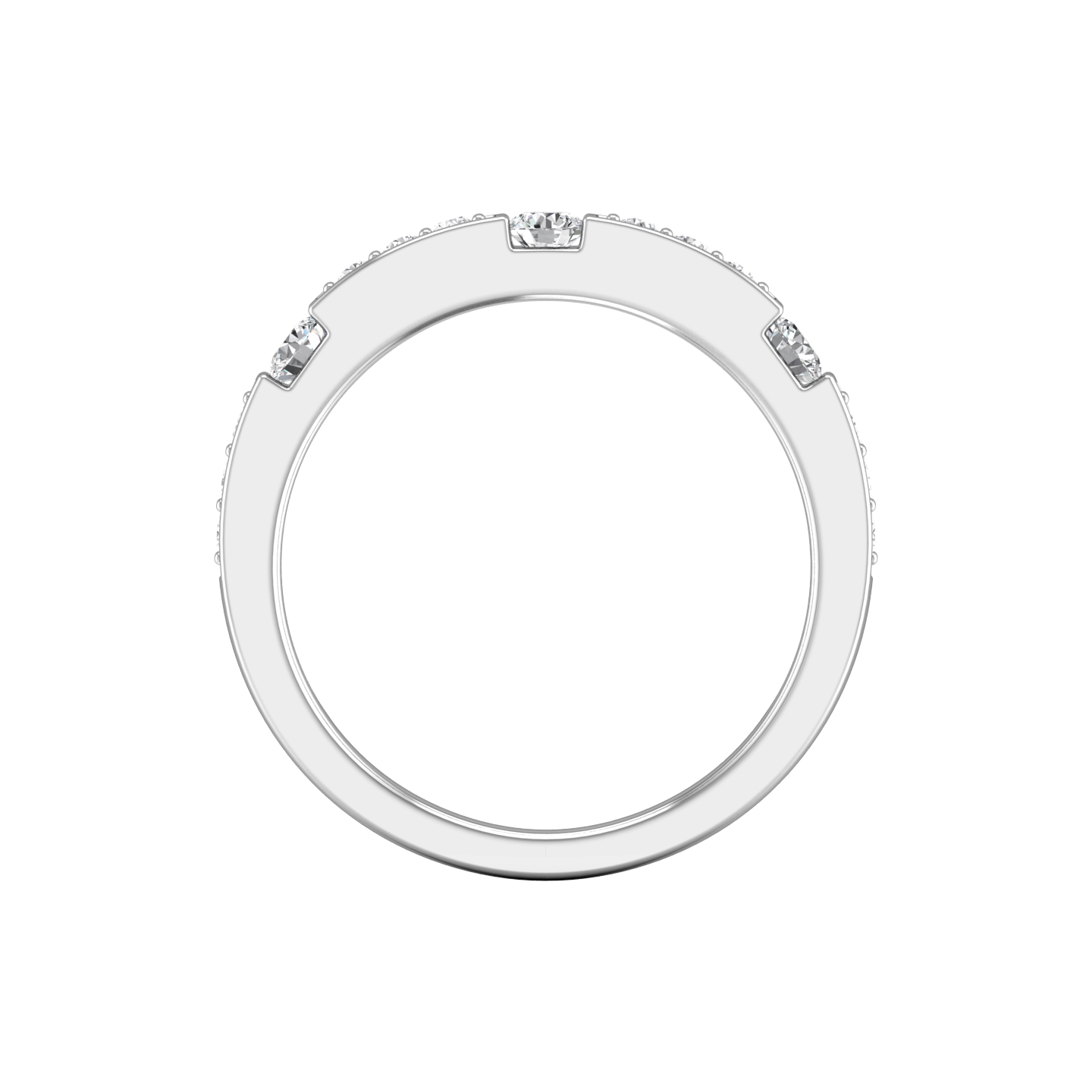 Round Brilliant Cut Diamond Set Wedding Band  Gardiner Brothers