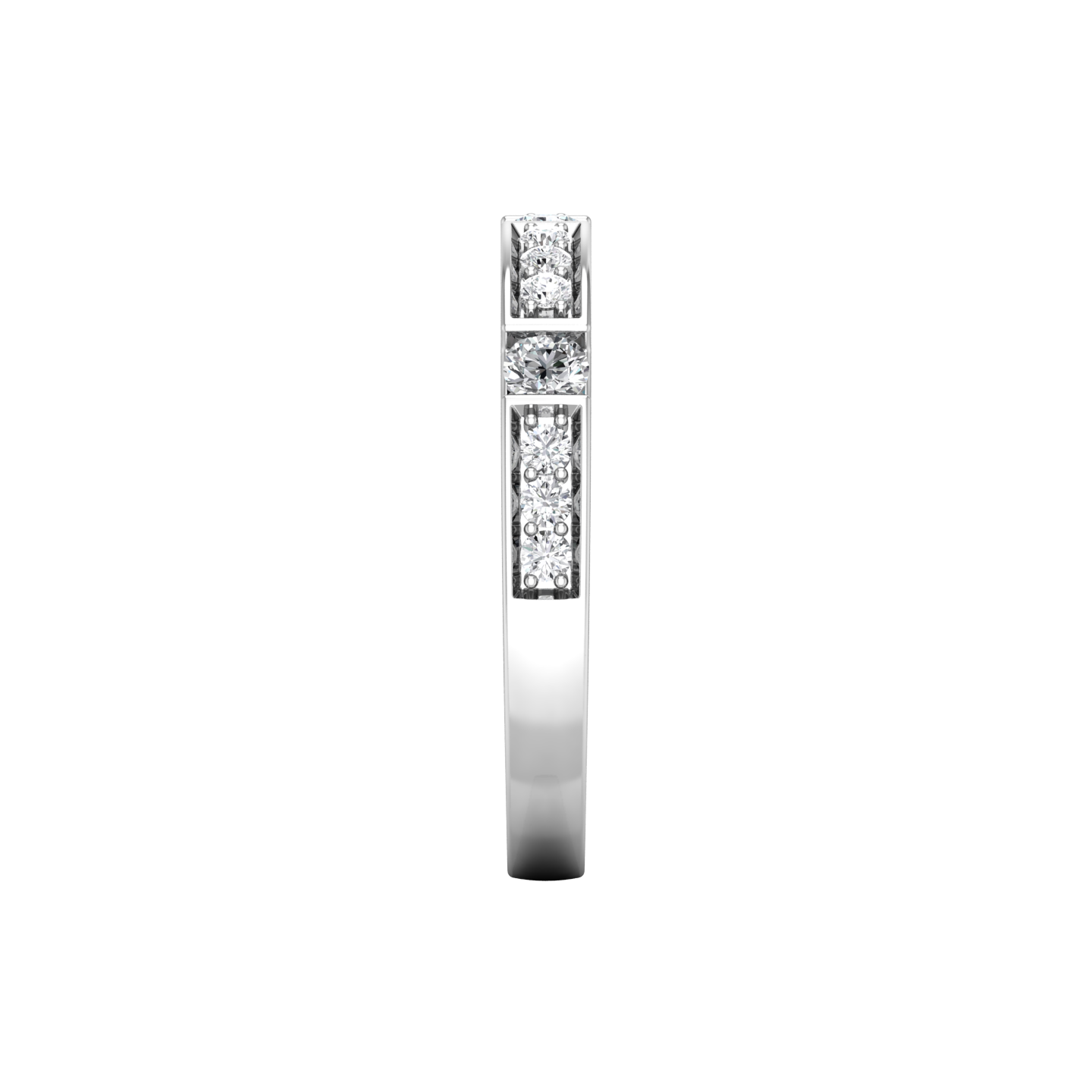 Round Brilliant Cut Diamond Set Wedding Band  Gardiner Brothers