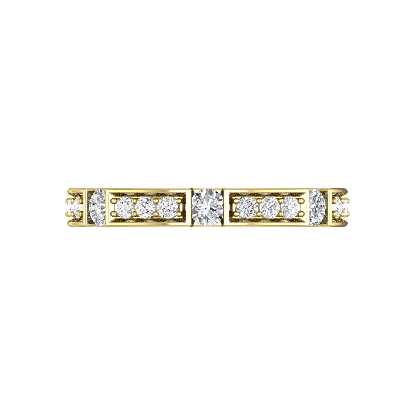 Round Brilliant Cut Diamond Set Wedding Band  Gardiner Brothers