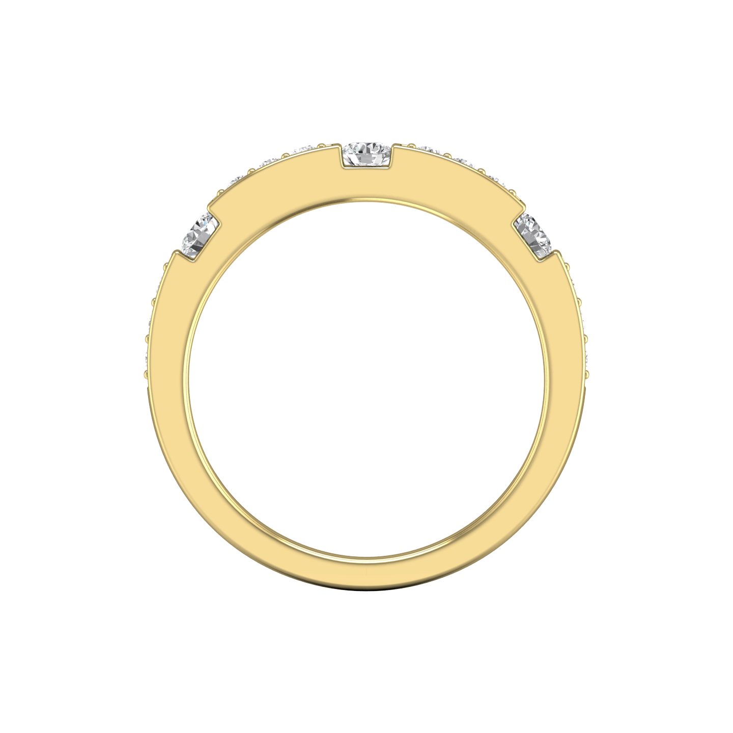 Round Brilliant Cut Diamond Set Wedding Band  Gardiner Brothers