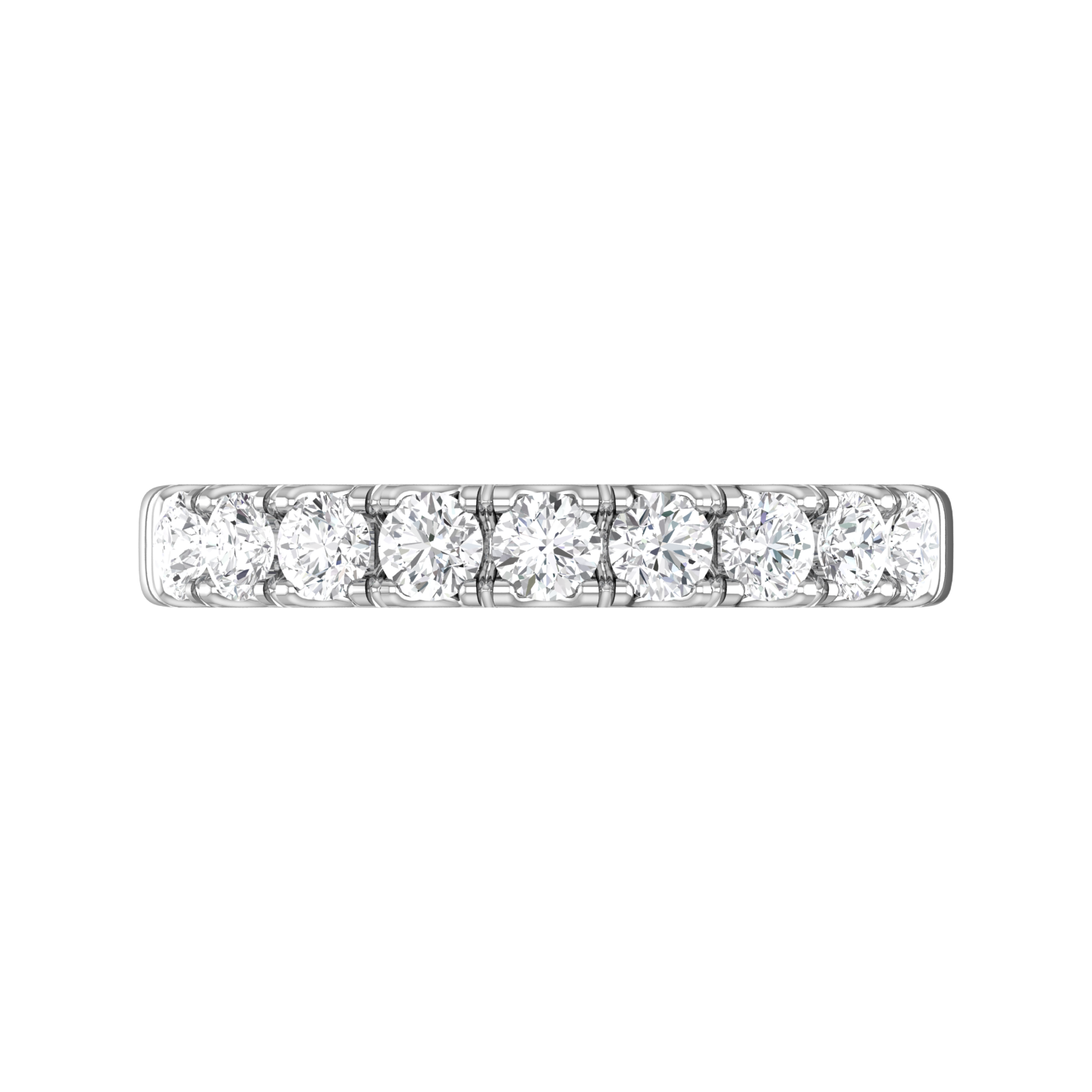 Round Brilliant Cut Mirco Claw Set Wedding Band Gardiner Brothers