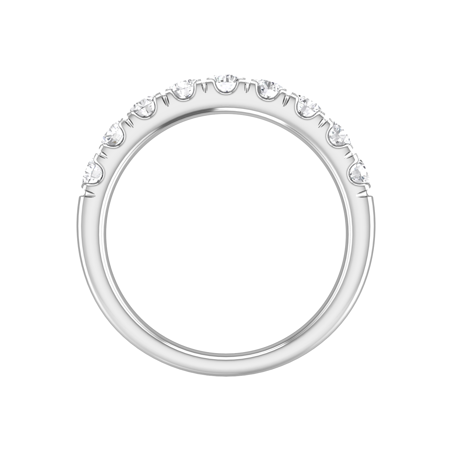 Round Brilliant Cut Mirco Claw Set Wedding Band Gardiner Brothers
