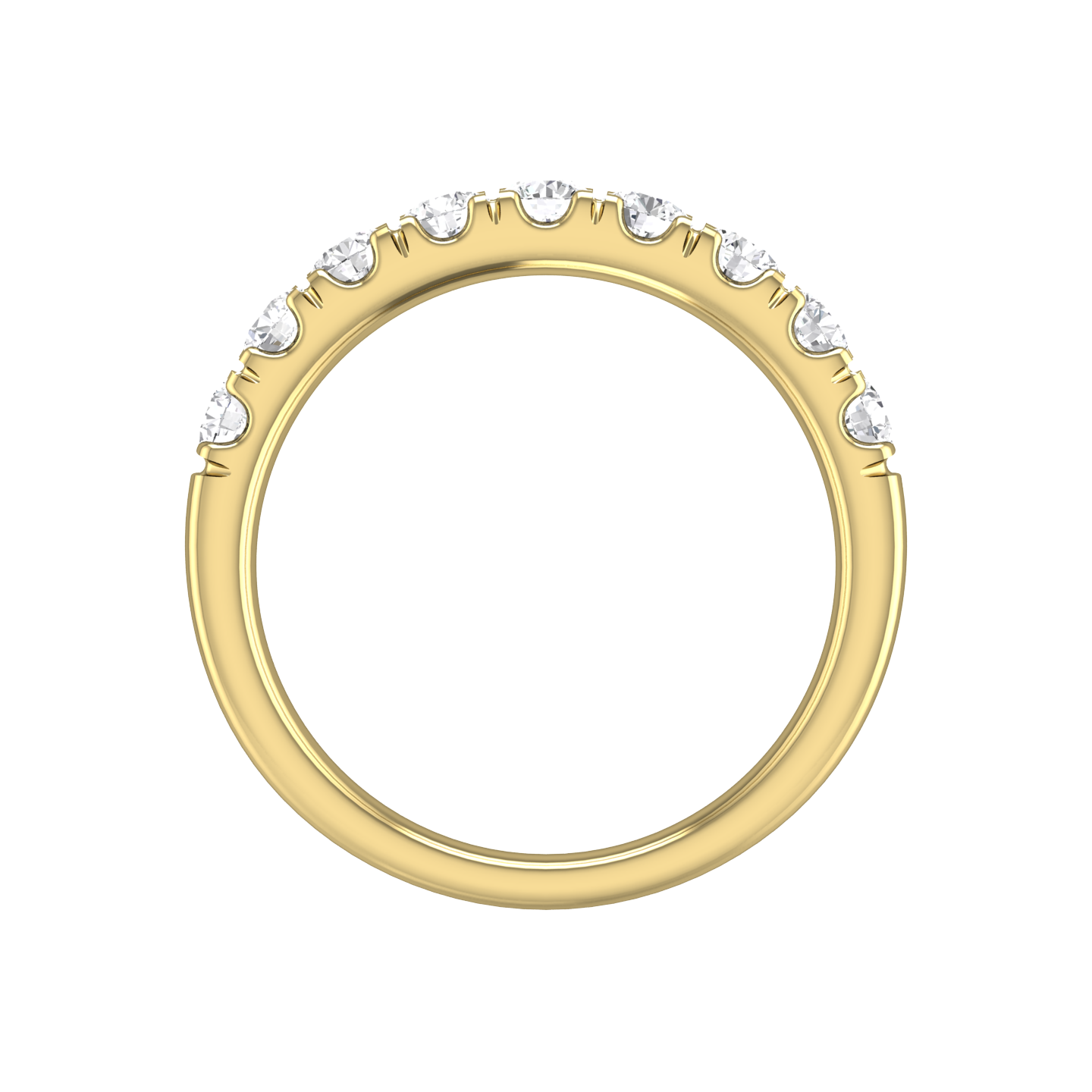Round Brilliant Cut Mirco Claw Set Wedding Band Gardiner Brothers