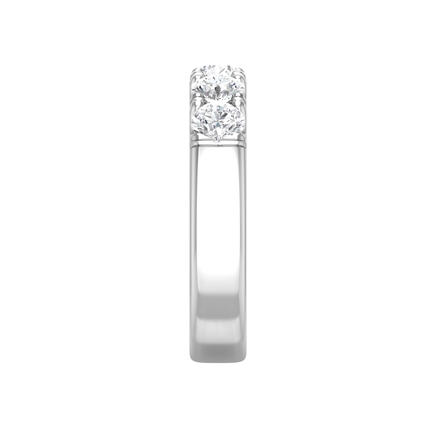 Round Brilliant Cut Mirco Claw Set Wedding Band Gardiner Brothers