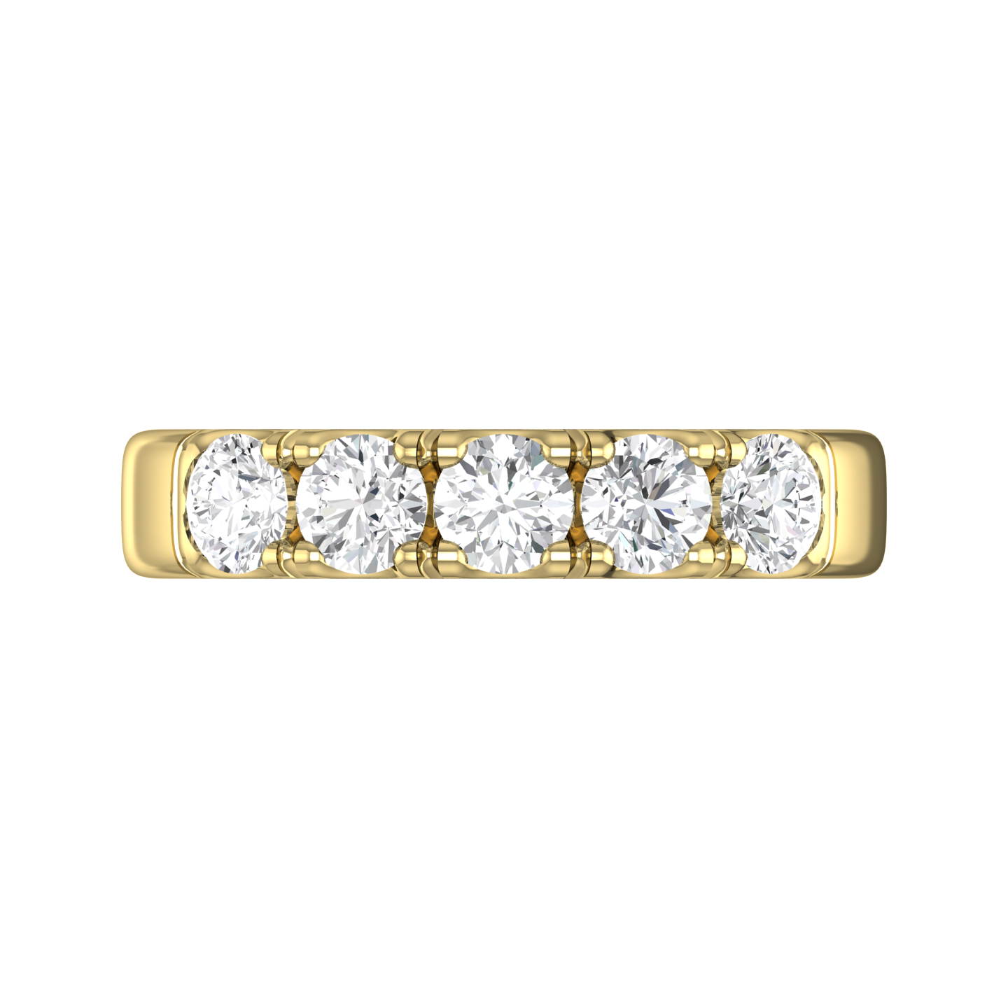Round Brilliant Cut Mirco Claw Set Wedding Band Gardiner Brothers