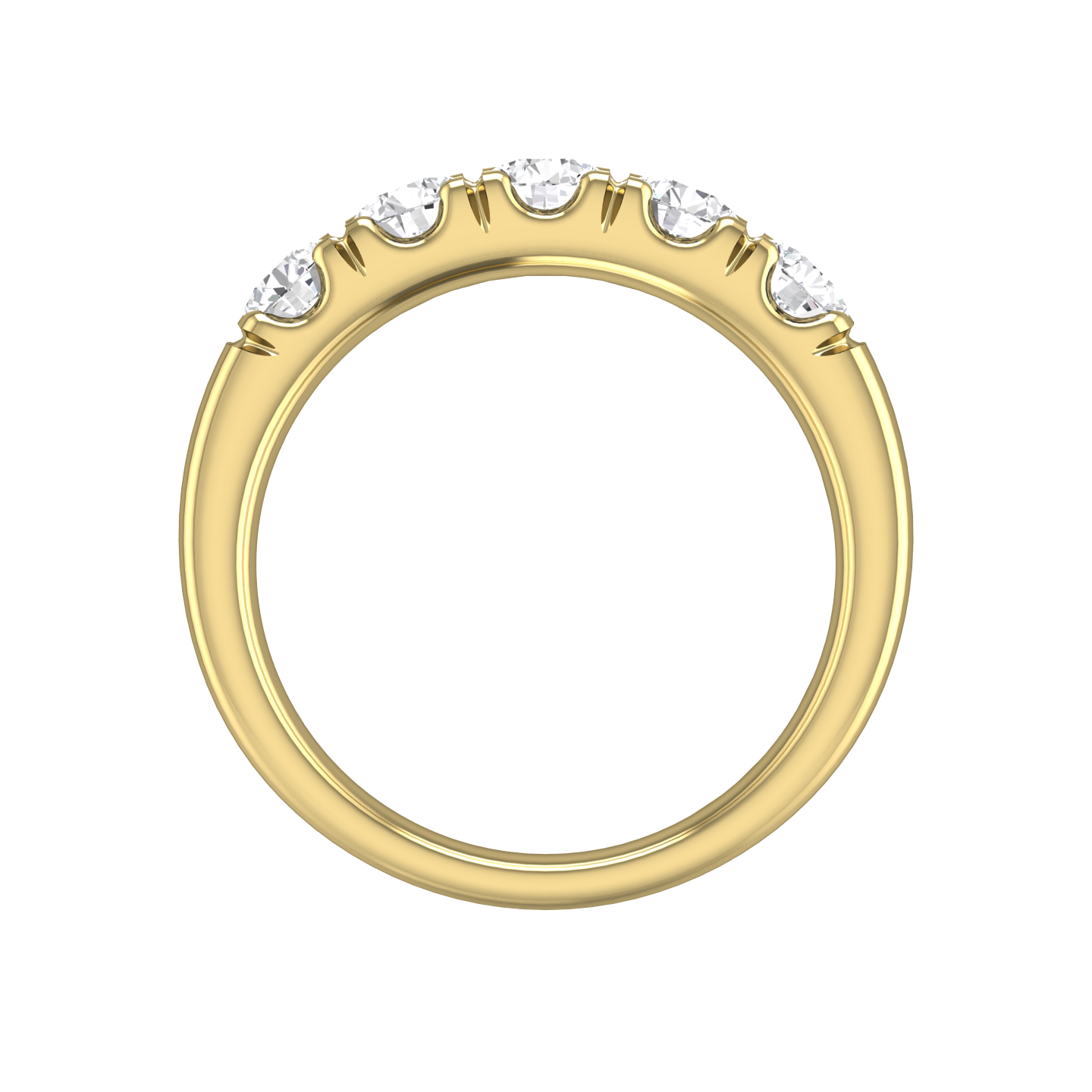 Round Brilliant Cut Mirco Claw Set Wedding Band Gardiner Brothers