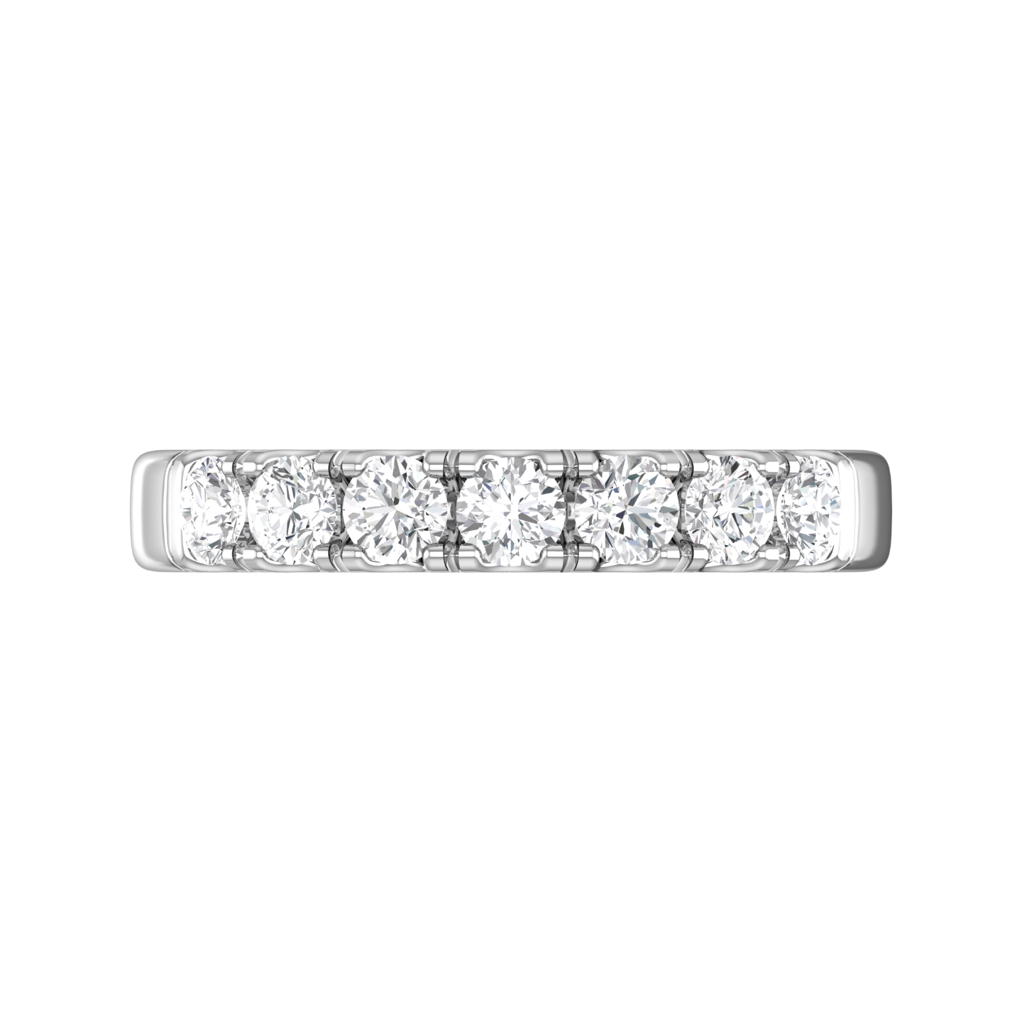 Round Brilliant Cut Mirco Claw Set Wedding Band Gardiner Brothers