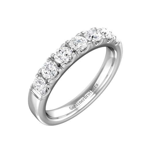 Round Brilliant Cut Mirco Claw Set Wedding Band  Gardiner Brothers