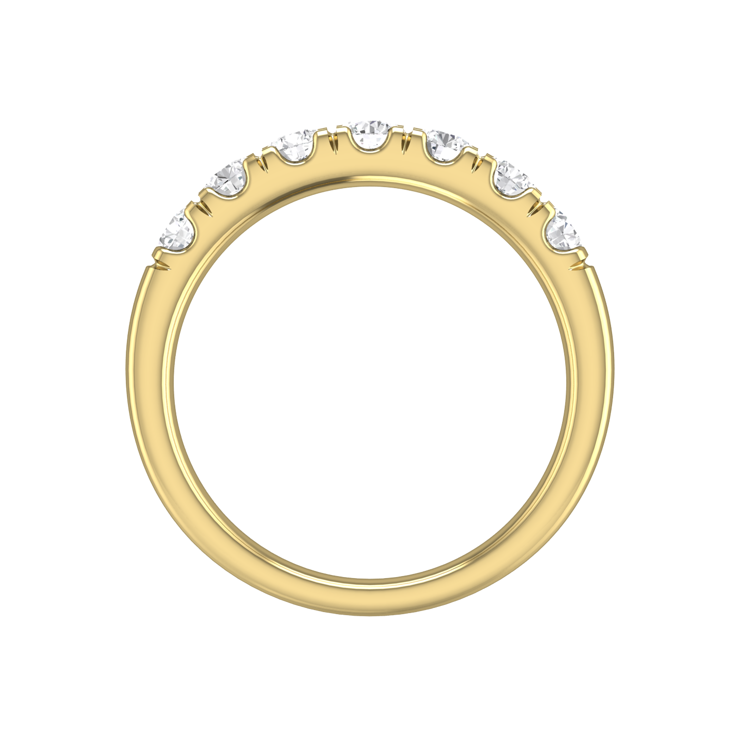 Round Brilliant Cut Mirco Claw Set Wedding Band Gardiner Brothers