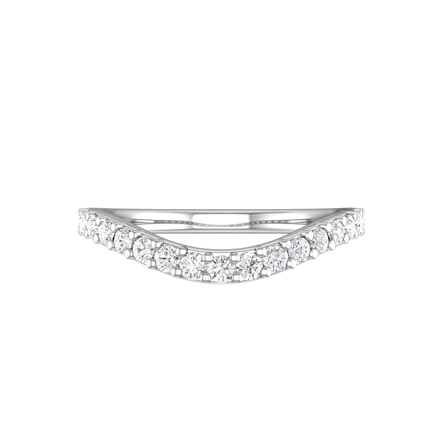 Curved Diamond Set Wedding Band Gardiner Brothers