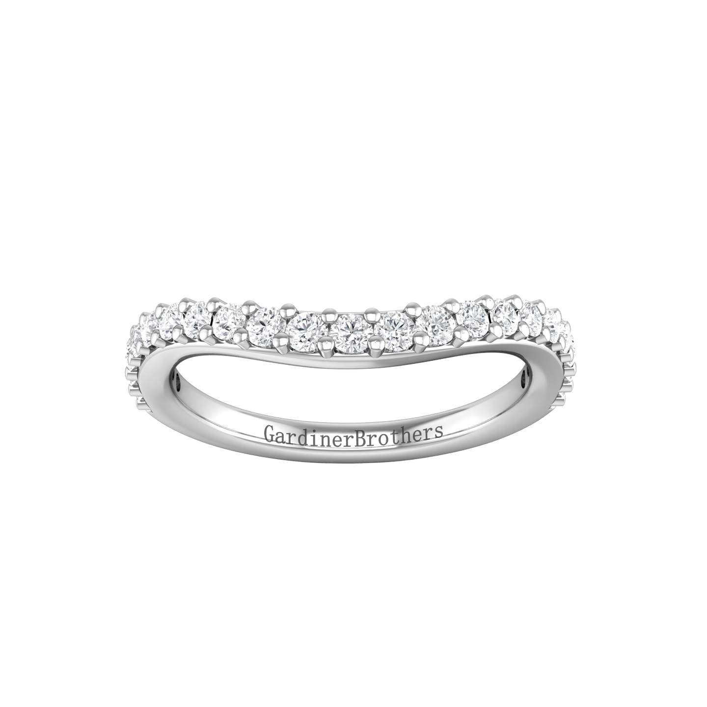 Curved Diamond Set Wedding Band Gardiner Brothers