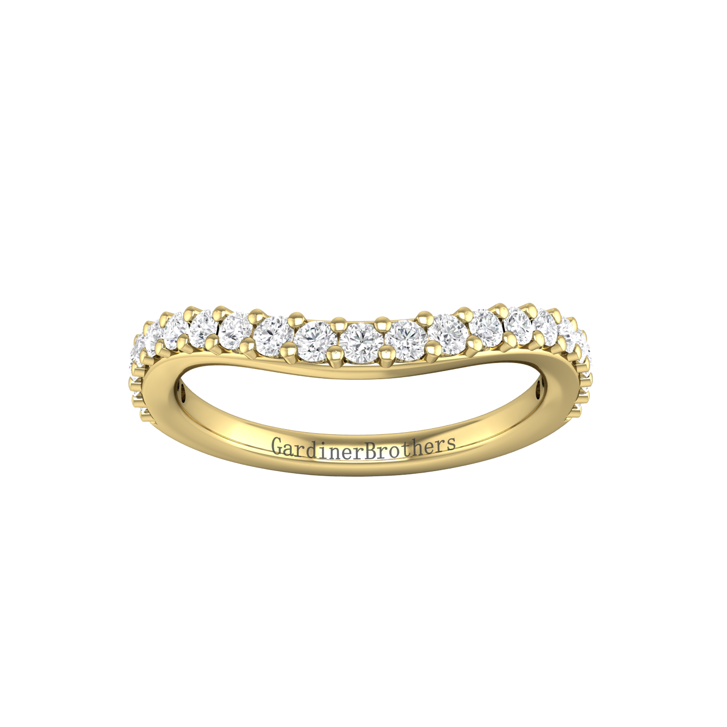 Curved Diamond Set Wedding Band Gardiner Brothers