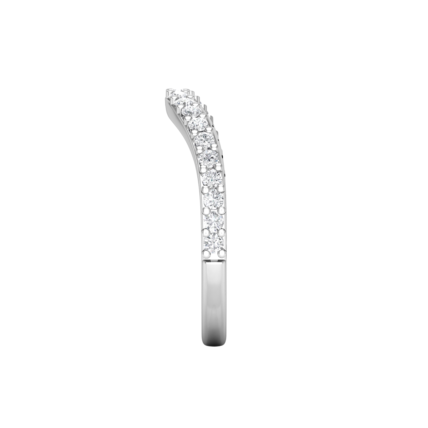Curved Diamond Set Wedding Band Gardiner Brothers