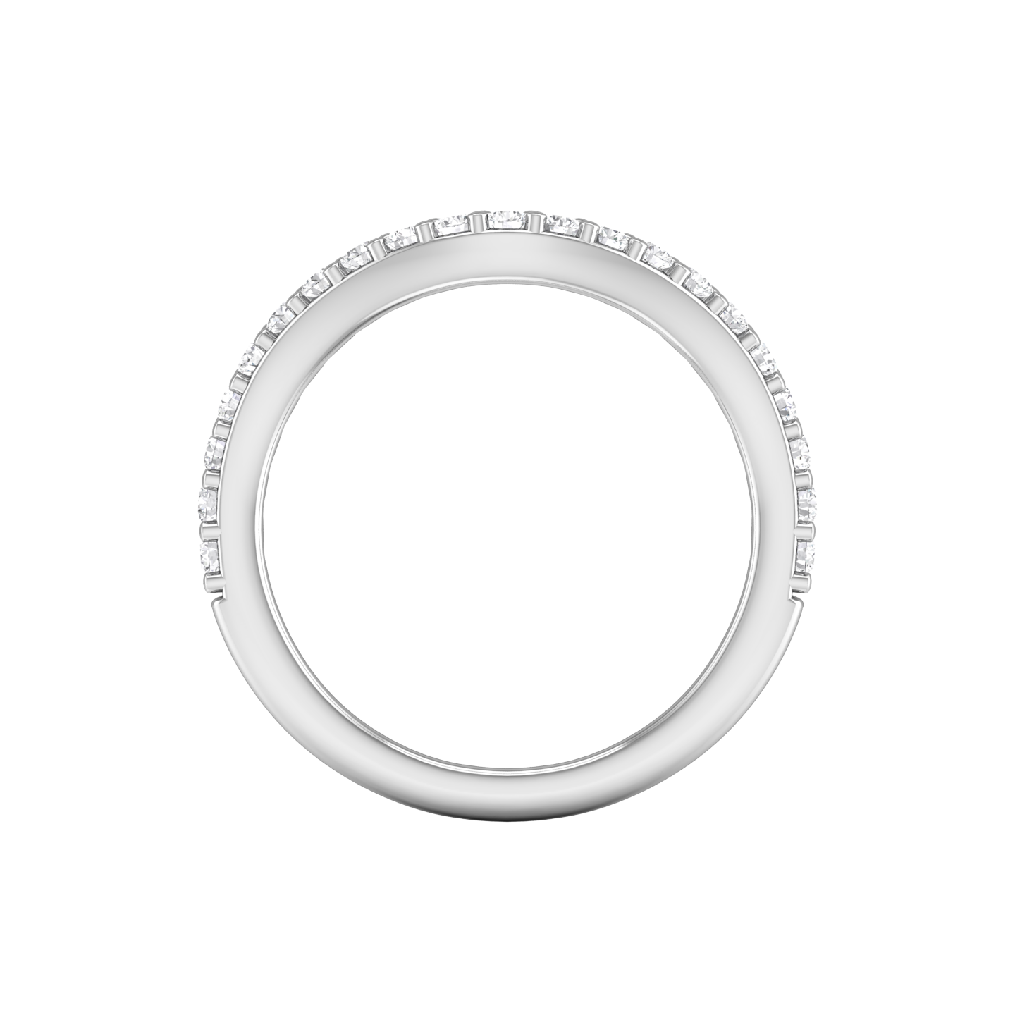 Curved Diamond Set Wedding Band  Gardiner Brothers