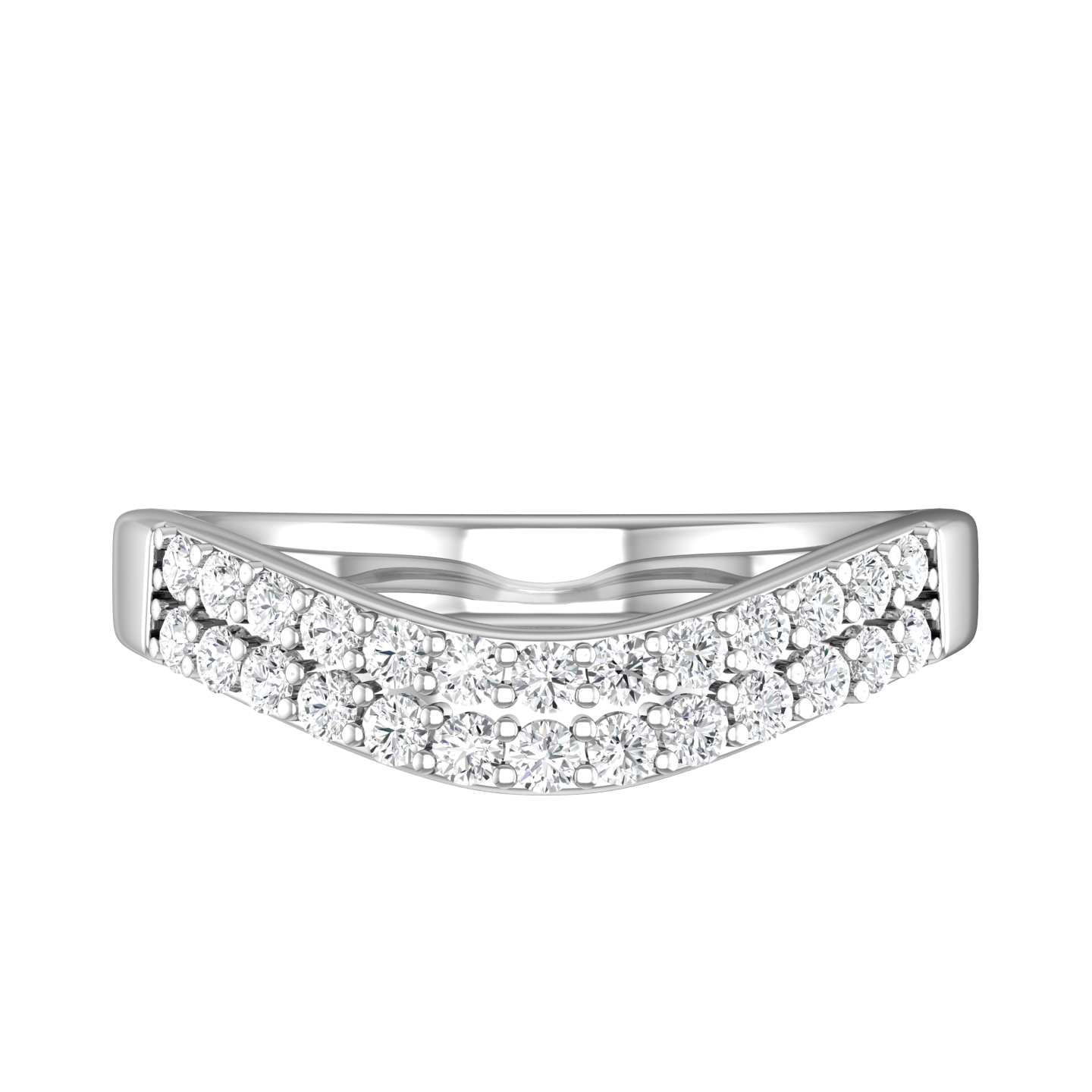 Double Row Curved Shaped Wedding Band Gardiner Brothers