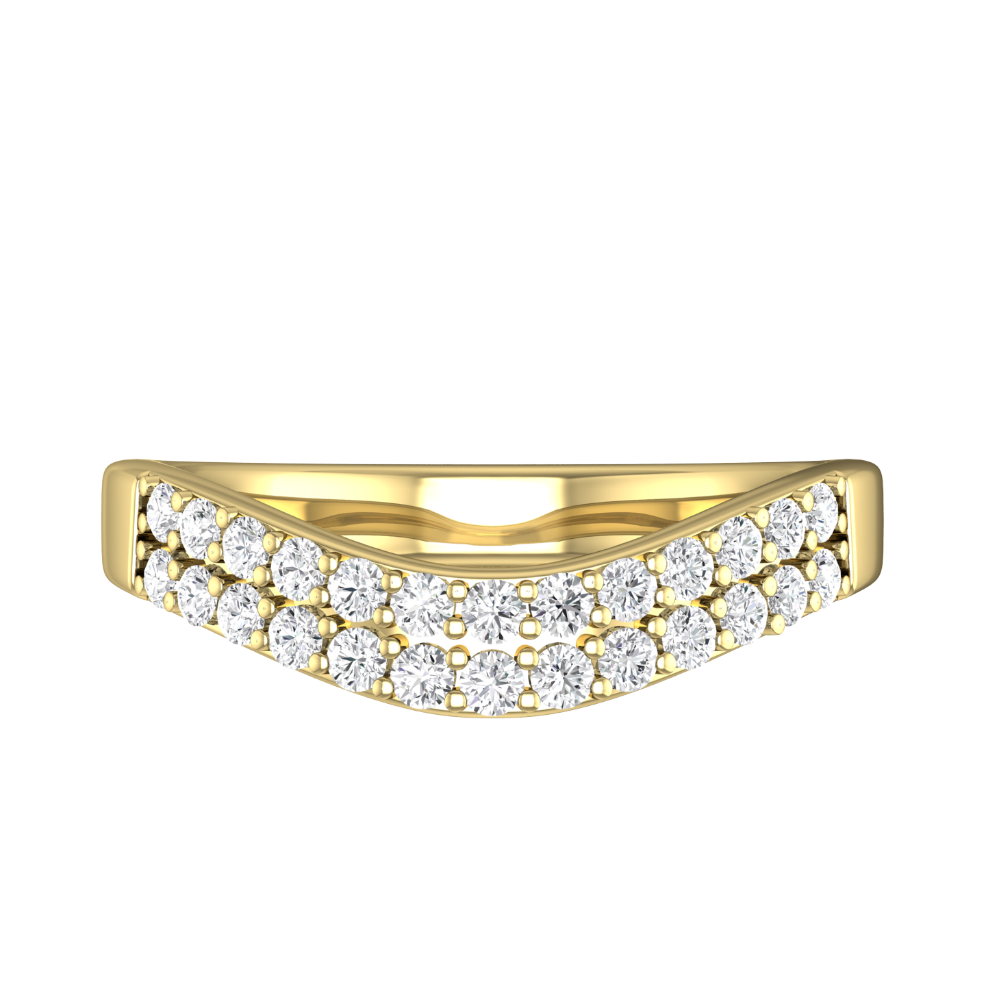 Double Row Curved Shaped Wedding Band Gardiner Brothers