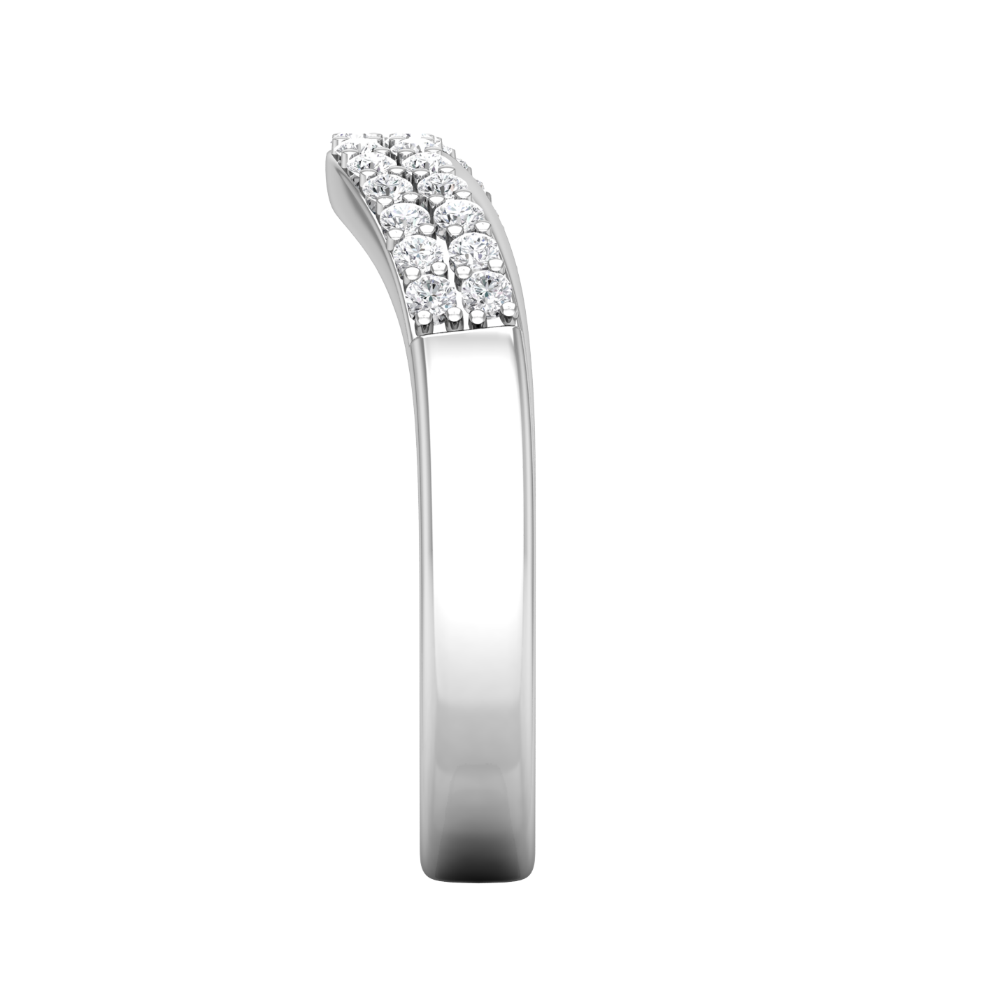 Double Row Curved Shaped Wedding Band Gardiner Brothers
