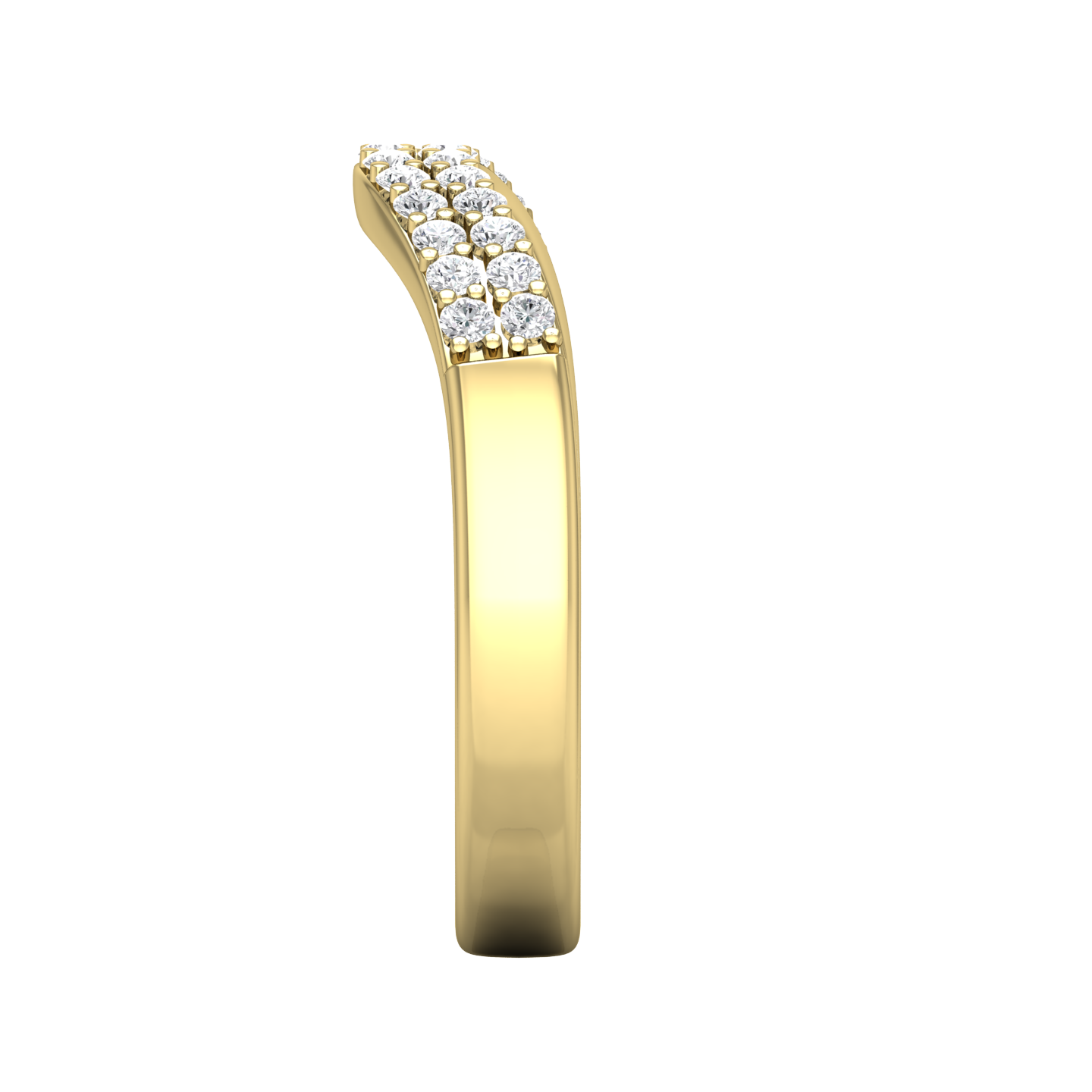 Double Row Curved Shaped Wedding Band Gardiner Brothers