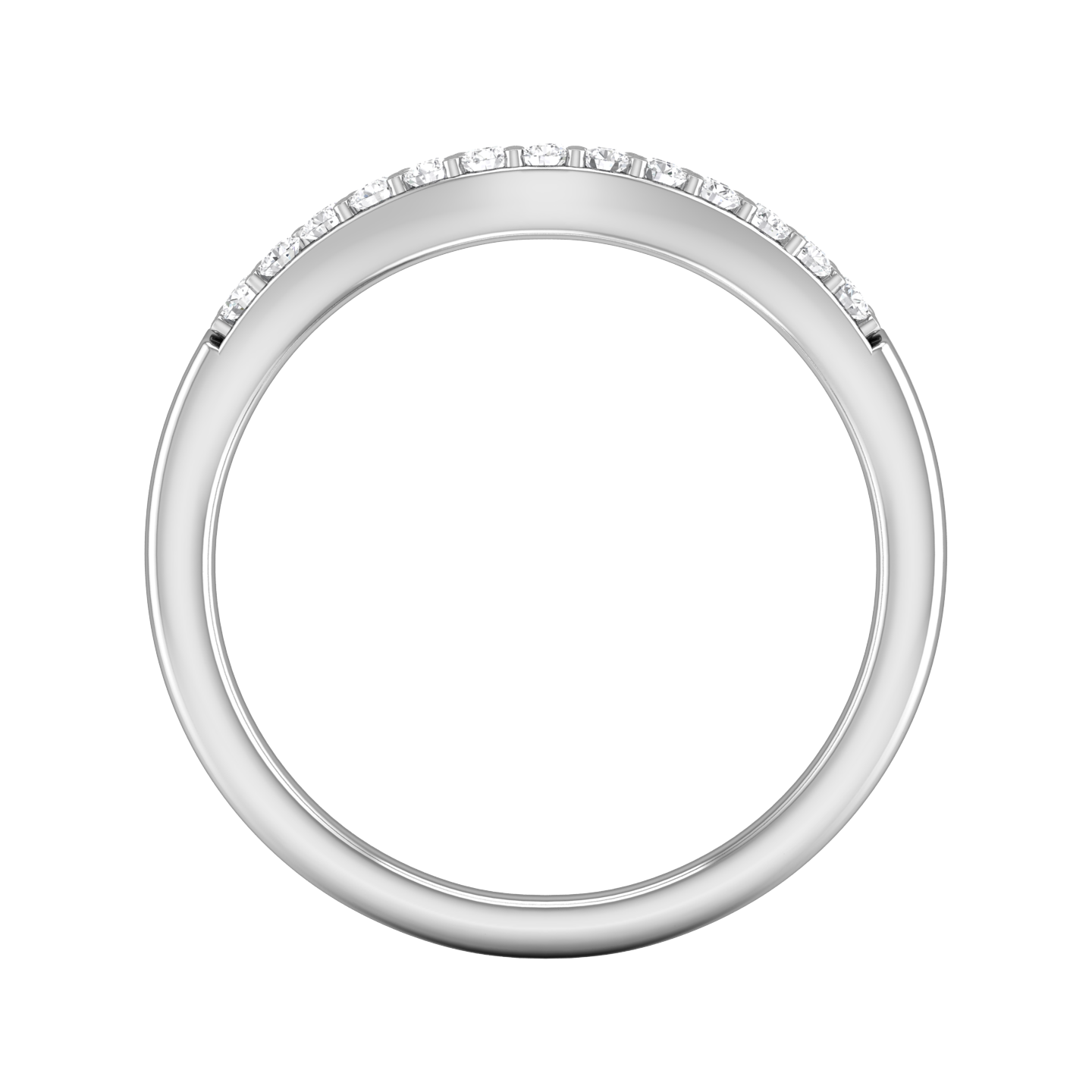 Double Row Curved Shaped Wedding Band Gardiner Brothers