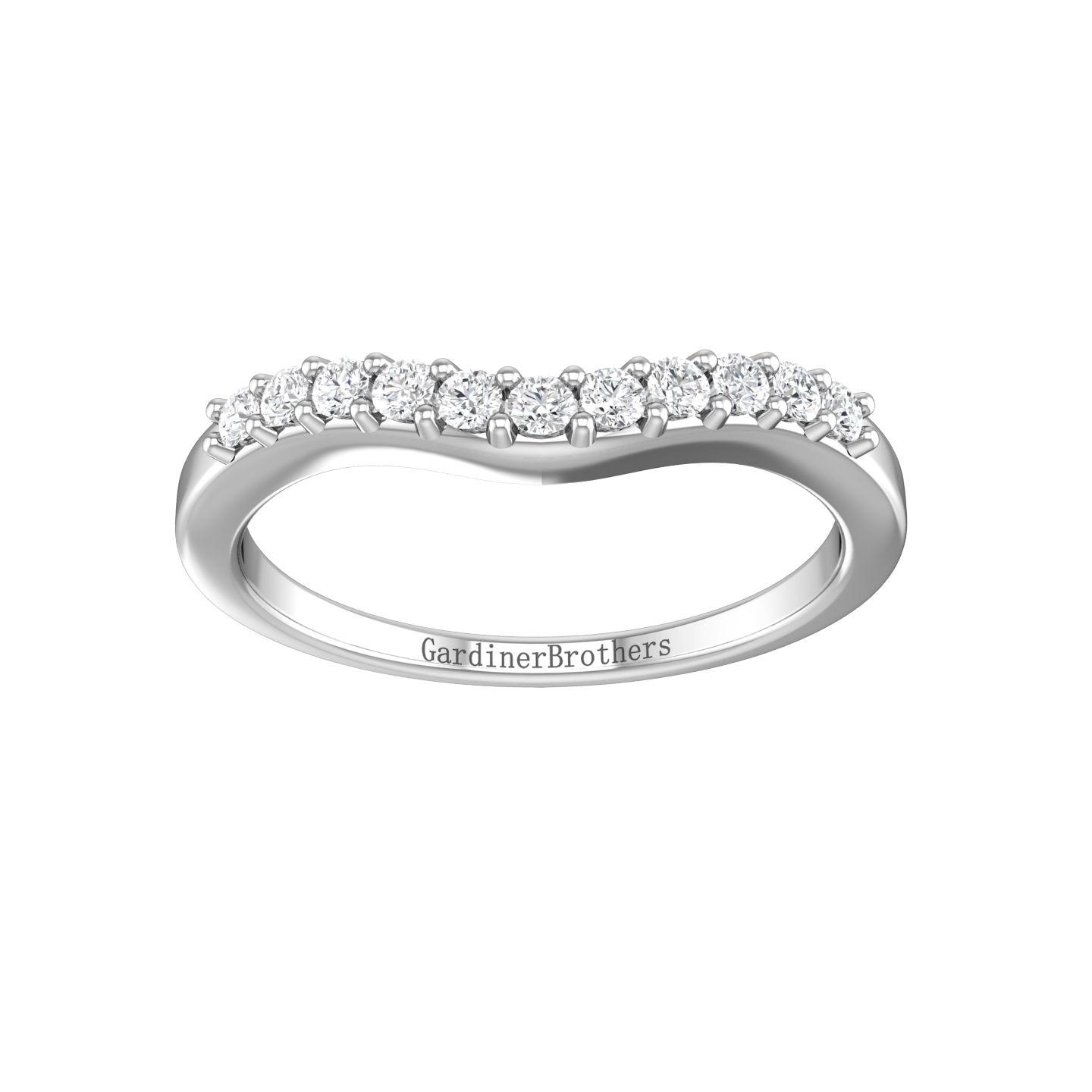 Bow Shaped Diamond Set Wedding Band Gardiner Brothers