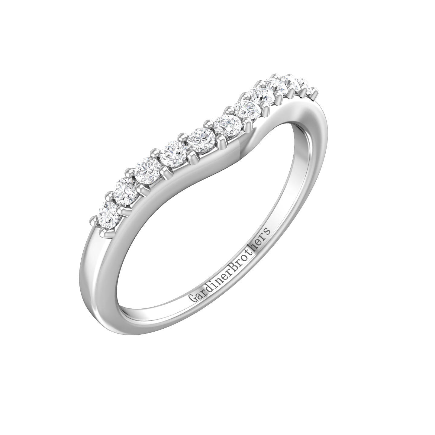 Bow Shaped Diamond Set Wedding Band Gardiner Brothers