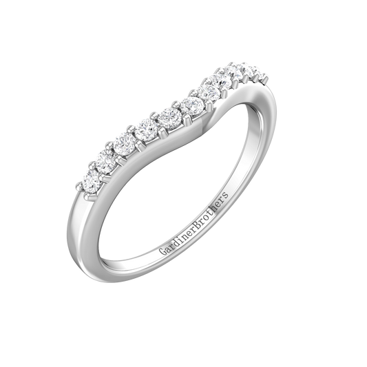 Bow Shaped Diamond Set Wedding Band  Gardiner Brothers