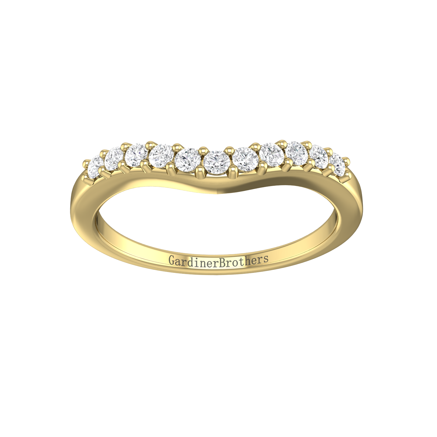 Bow Shaped Diamond Set Wedding Band Gardiner Brothers