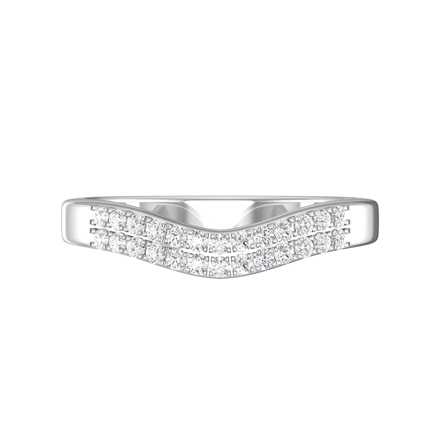 Double Row Bow Shaped Wedding Band Gardiner Brothers