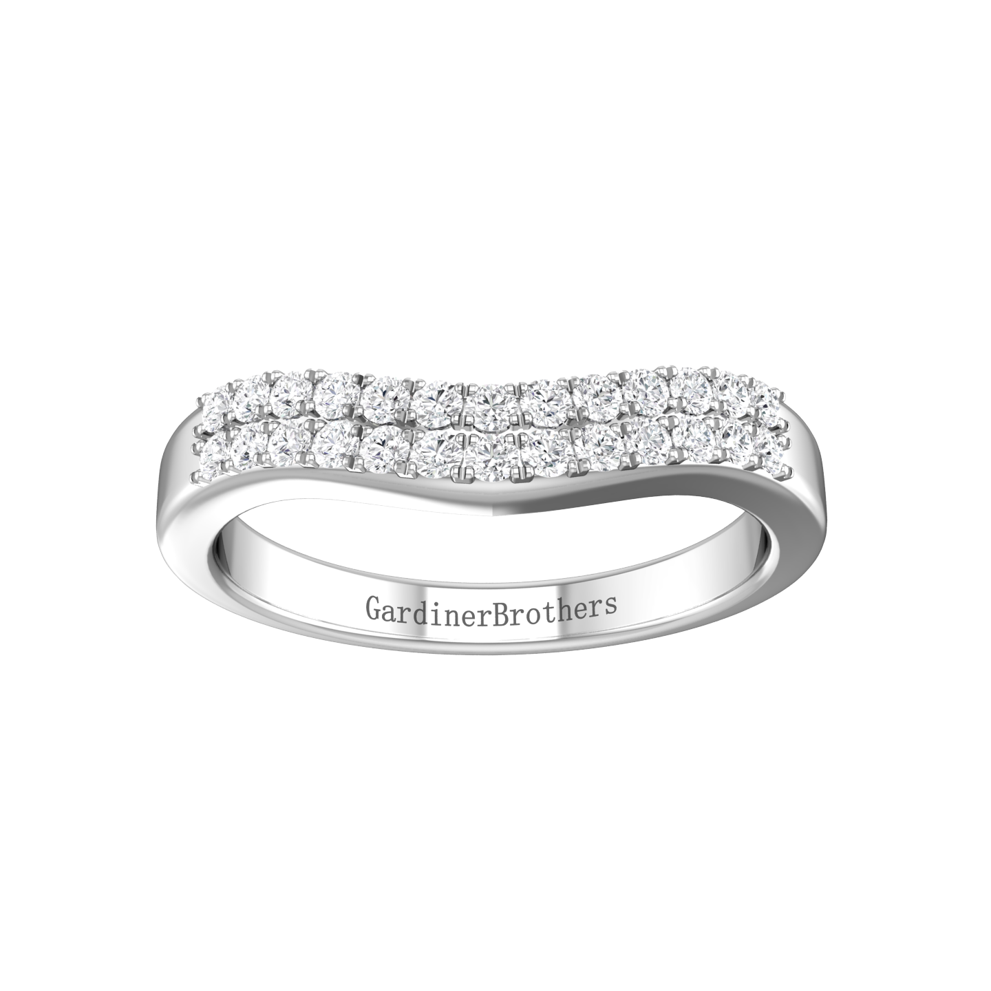 Double Row Bow Shaped Wedding Band Gardiner Brothers