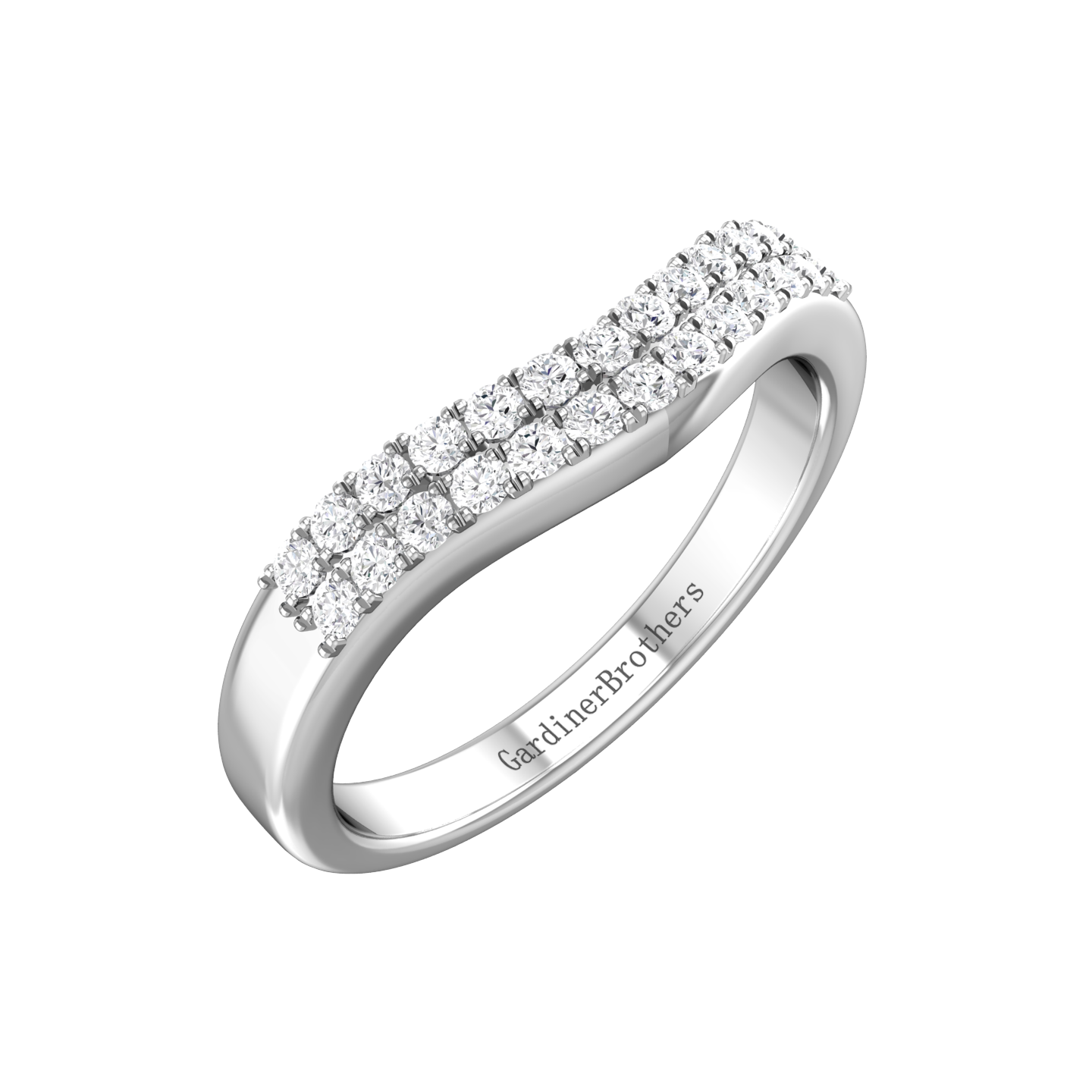 Double Row Bow Shaped Wedding Band  Gardiner Brothers