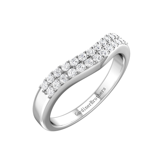 Double Row Bow Shaped Wedding Band  Gardiner Brothers