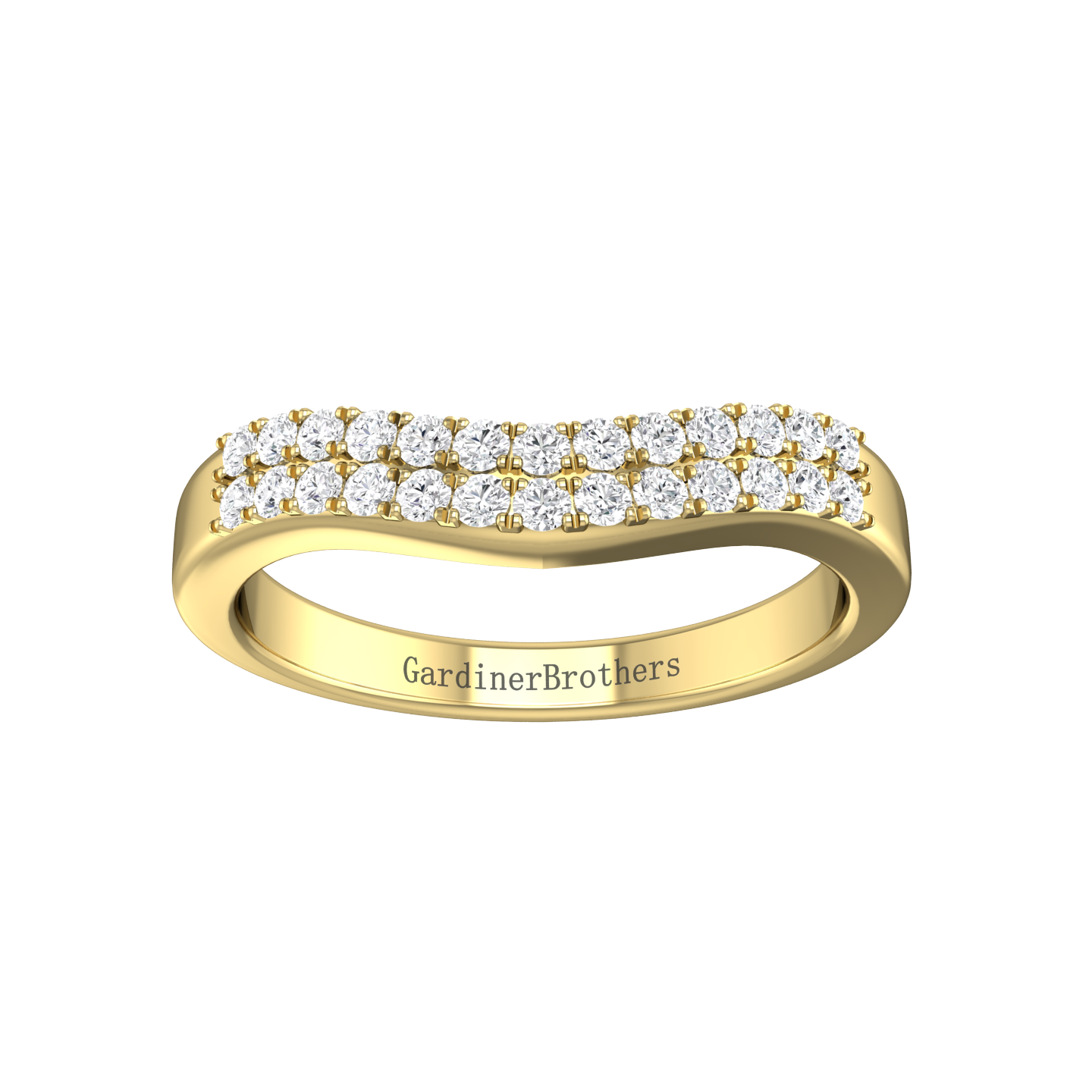 Double Row Bow Shaped Wedding Band Gardiner Brothers