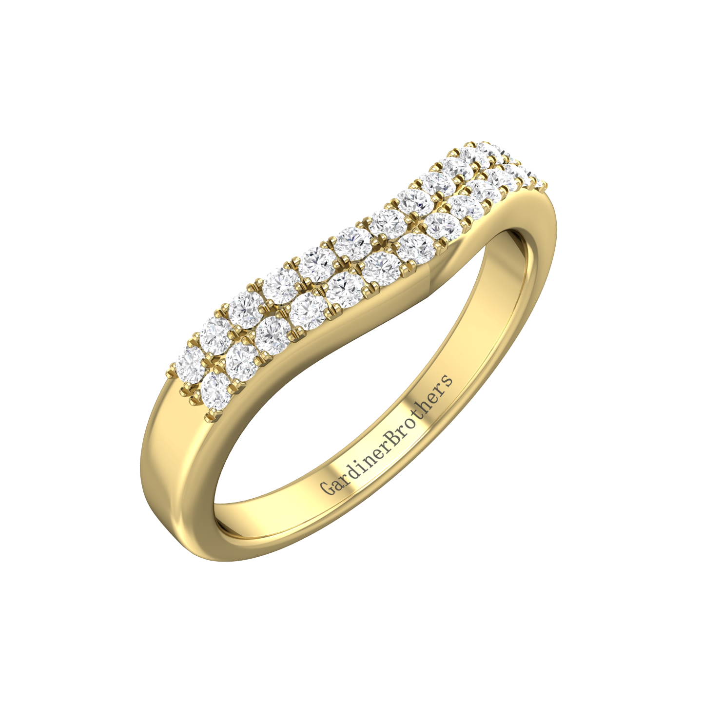 Double Row Bow Shaped Wedding Band Gardiner Brothers