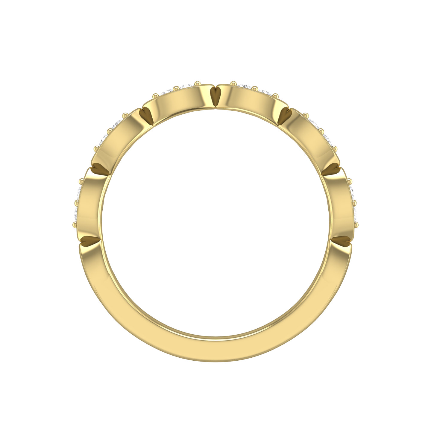 Round Brilliant Cut Vintage Style Diamond Set Wedding Band  Gardiner Brothers